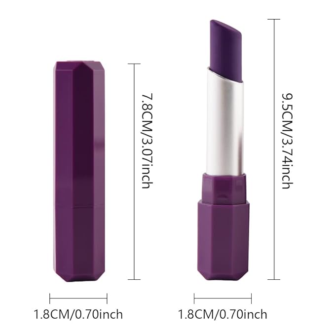 Purple Mauve Matte Lipstick - Pigmented Lip Crayon & Face Paint Stick for Women Everyday Halloween Birthday Party Wear, Younger-Looking Lip Makeup, Labial para fiesta de disfraces 10