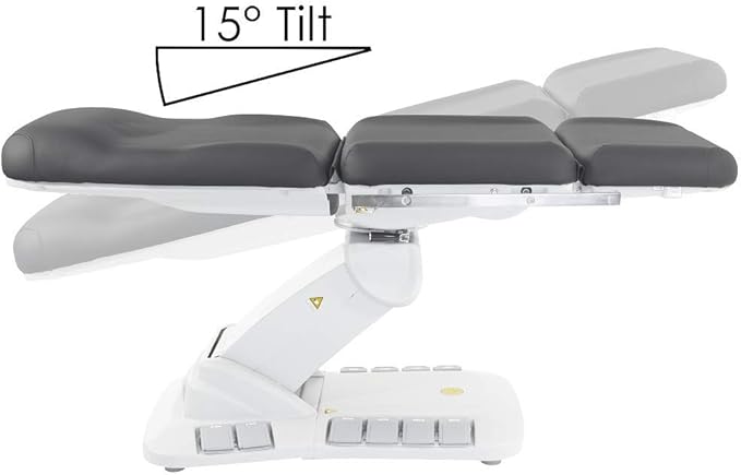SKINACT Kana Electric Treatment Table with Stirrups Included (White)