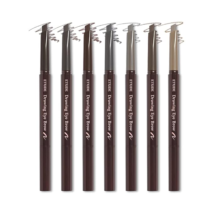 ETUDE Drawing Eye Brow, Eyebrow Pencil, Microblading, Long Lasting, Soft Textured Natural Daily Look, Korean Makeup, Beauty, Dark Brown (0.008 Ounce)