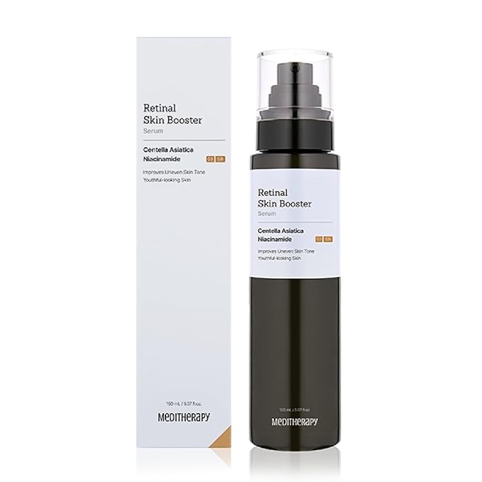 MEDITHERAPY Retinal Skin Booster Serum – Beginner Friendly Non-Irritating Retinaldehyde for Face and Body – Anti-Aging Retinol Pore Minimizer for Blemish Prone Skin– Korean Skin Care, 5.07 Fl.Oz Large