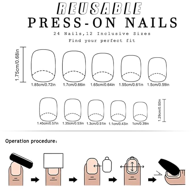 2 Packs 48Pcs Flowers Press on Nails Short Square Fake Nails Pink Floral False Nails Squoval Artificial Acrylic Nails with Design Glossy Glue on Nails Press ons for Women Girls Spring Manicure Set