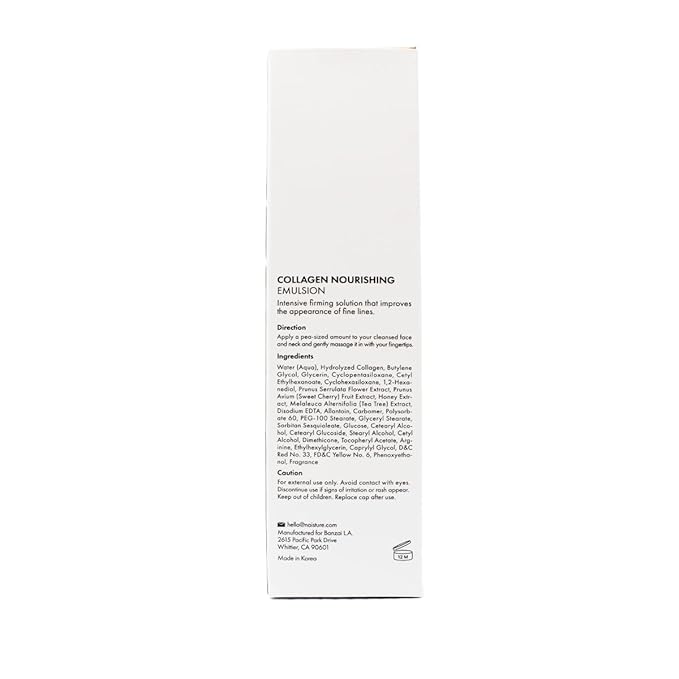 Naisture Collagen Emulsion Lightweight Face Moisturizer for Layering Hydration, & Skin Barrier Support