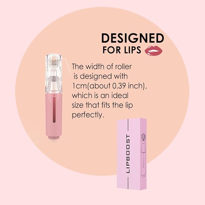 Derma Roller with Liquid Reservoir Serum Applicator for Lips, Skin, Hair, Wrinkles, Easy to Use Face Roller Skin Care Tools Without Serum, 105 Titanium Needles 0.25 mm