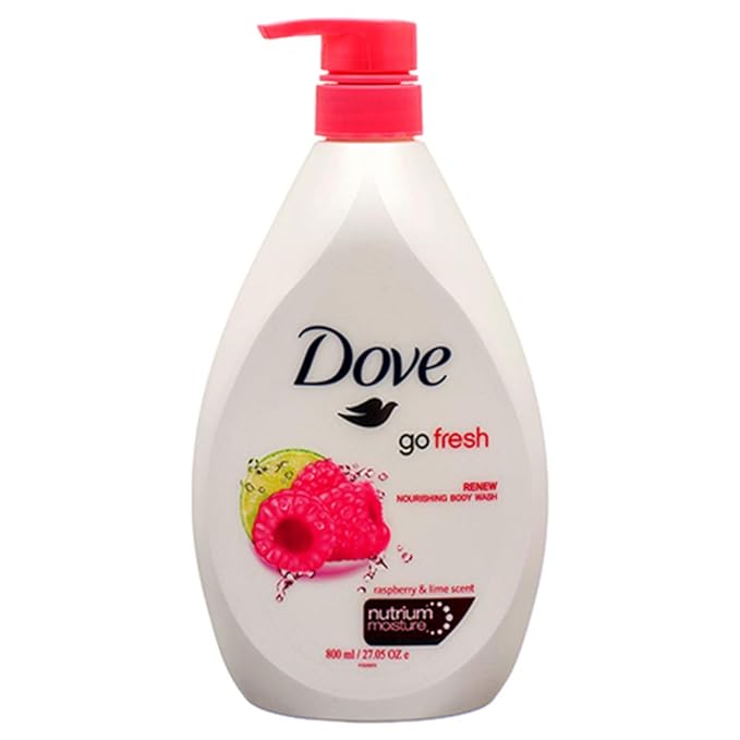 Dove, Body Wash, Go Fresh, Renew Raspberry & Lime W/Pump - 800 ML