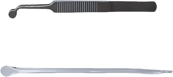 Titanium and Glass Eyelid Massage Tweezers Set, Sterile Meibomian Gland Expressor Dry Eye Relief Eyelid Gland Care sterile Cleaning Kit Eye Stye Treatment Chalazion Remover Meibomian Gland Forceps