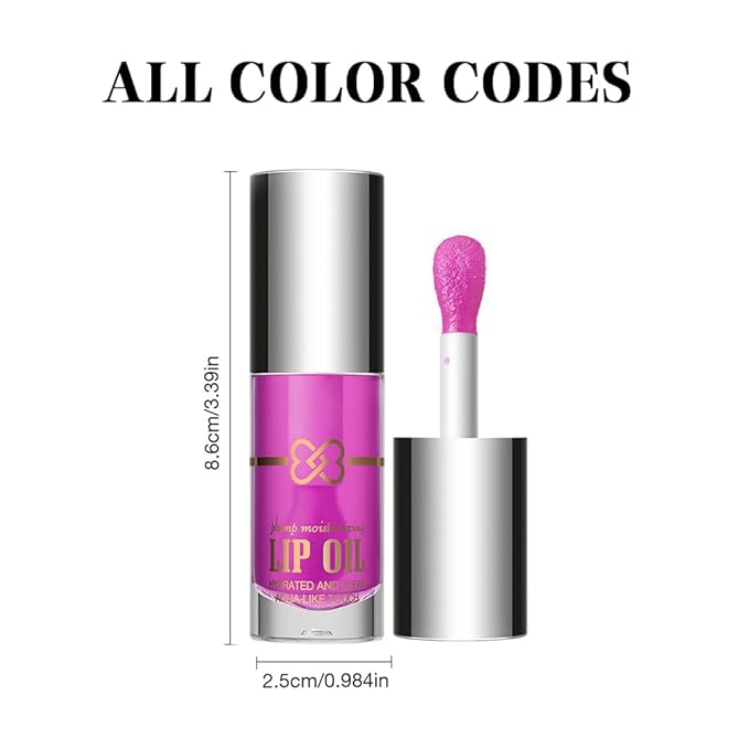 Nourishing Lip Oil, Deep Moisturizing Lip Balm Liquid, Non-Sticky High Shine Lip Gloss, Hydrating Lip Tint for Soft, Smooth, Healthy-Looking Lips, Lightweight Glossy Lip Care for Daily Use-2#