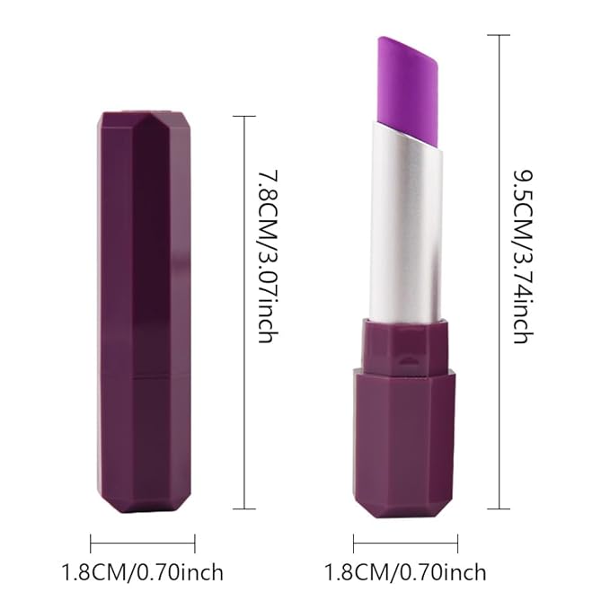 Purple Matte Lipsticks Lip Stain for Women - Pigmented Lip Crayon & Face Paint Stick for Everyday Halloween Birthday Party Wear, Younger-Looking Lip Makeup, Lápiz labial morado para mujer 13