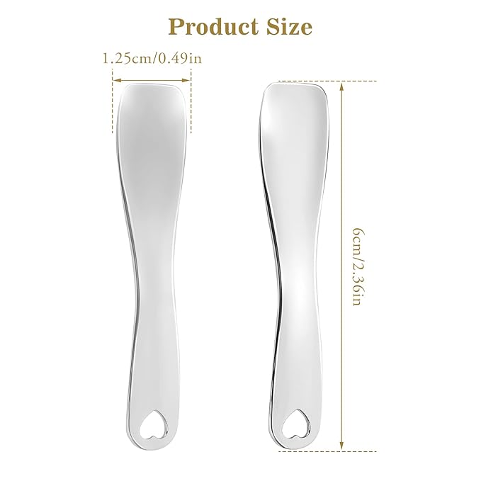 Sibba 3 PCS Facial Spatula Massage Eye Roller Dark Circles Skincare Tool Face Cream Lotion Makeup Stainless Steel Applicator Wand Neck Lines Beauty Instrument Stick Spoon Device(Silver)