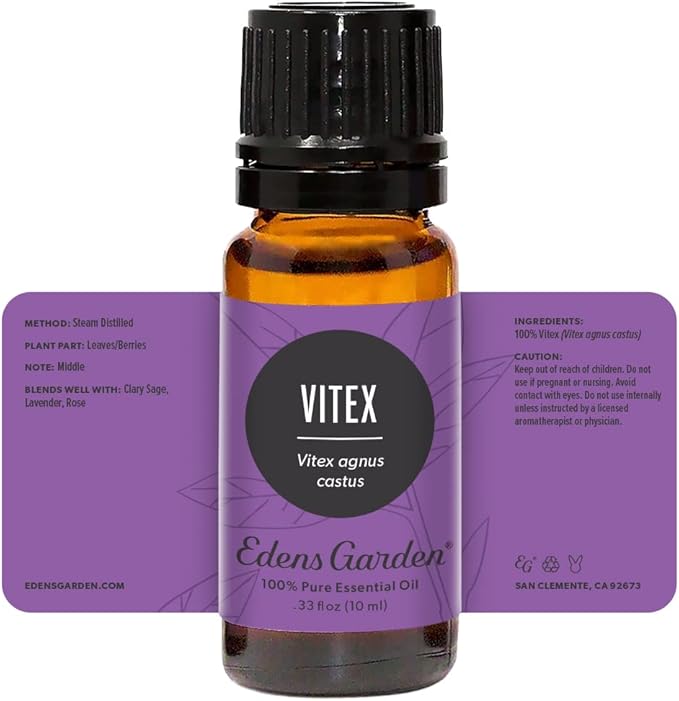 Edens Garden Vitex Essential Oil- 100% Pure Premium Grade, Undiluted, Natural, Therapeutic, Aromatherapy, The Best for Diffuser, Skin, Face, Humidifiers 10 ml (.33 fl oz)