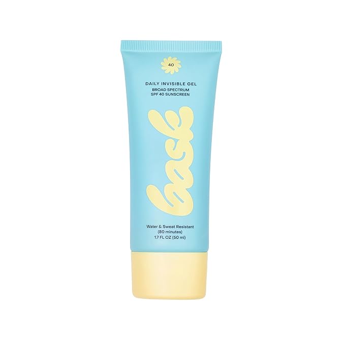 Bask Suncare SPF 40 Daily Invisible Gel Face Sunscreen - Broad Spectrum Protection, Fragrance Free, Hydrating, Lightweight & Fast Absorbing, Dermatologist Recommended, 1.7 fl oz (Pack of 3)