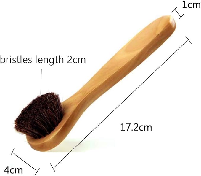 Facial Cleansing Brush, Wood Handle Soft Horsehair Natural Bristles Face Brush Cleanser, 2 Pack Face Skin Care Exfoliating Scrub Brush.