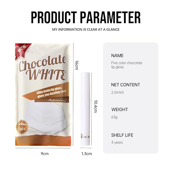 Matte Lip Stain – High Pigment Non-Transfer Matte Liquid Lipstick, Long-Lasting Waterproof Smudge-Proof Lip Color, Lightweight Comfortable Velvet Finish Lip Tint 02#(5PCS)