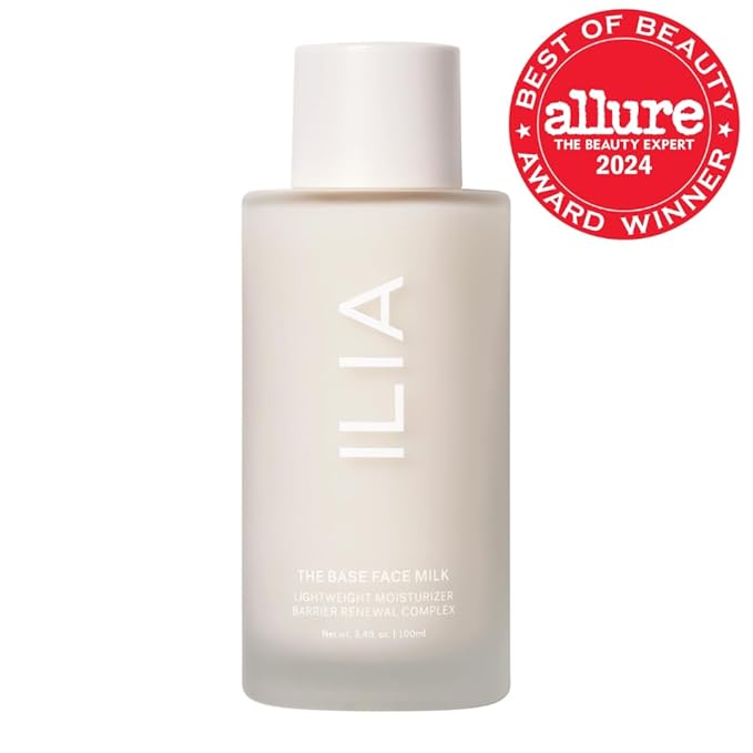 ILIA - The Base Face Milk Essence + Lightweight, Layerable Moisturizer | Hydrate, Smooth, Soothe, Strengthen | Non-Toxic, Vegan, Cruelty-Free, Clean Makeup (Full Size, 3.4 fl oz | 100 ml)