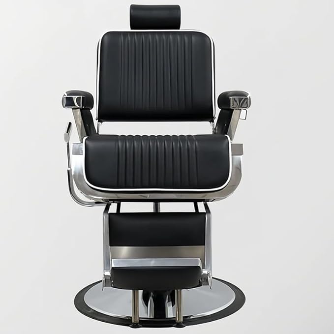 Adjustable Salon Barber Chair - Seat Height Beauty Salon Chair for Men and Women Hair Stylists, Supports up to 330 lbs Heavy Duty Hydraulic, Black