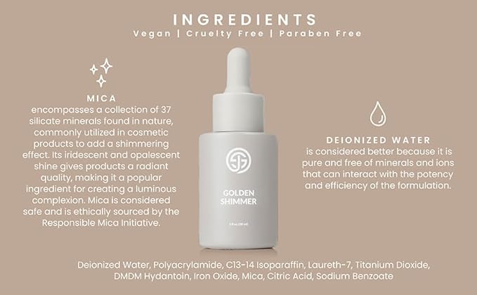 Spray Tan Additive - Golden Shimmer Drops | Adds Golden Glow to Spray Tan, Self Tanner, or Daily Moisturizer - 1oz