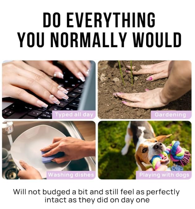 French Tip Press On Nails-6 Packs 180 Pcs Short Square French Gel Nail Tips, Soft Gel Pre-shaped No File Need Fake Nails for Nail Art DIY Extension Designs 15 Sizes