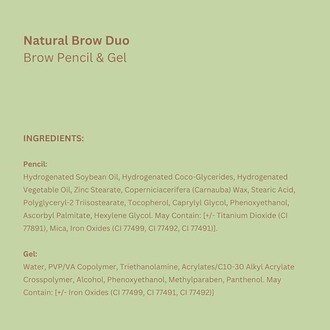 Pixi Natural Brow Duo - Natural Blonde, Precision Pencil & Tinted Gel, Waterproof Brow Shaper for All-Day Hold, Paraben-Free, 0.2oz