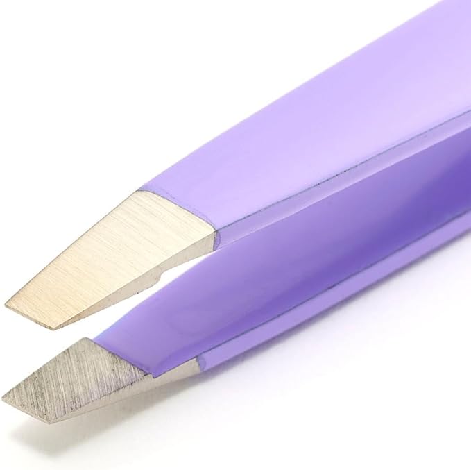 Regine Slant Handmade Tweezers for Women, Precise Tweezers for Men, Eyebrow Tweezers for Women, 25-Degree Angle for Shaping Eyebrows & Grooming Contours of Face (Lavender Limited)