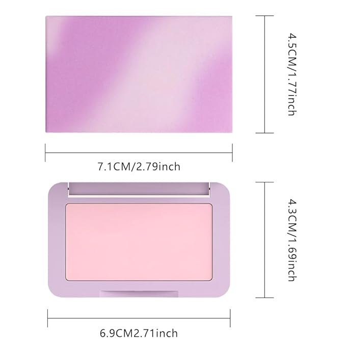 Pale Pink Matte for Face Cheeks Blush, Natural Cream Blushes Makeup Palette, Light Monochrome Blush Creamy Powder Palette Makeup for Older Women, Blushes Eyeshadow Foundation for Every Day 03