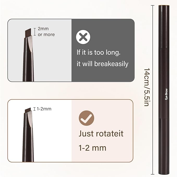 Ultimate Eye Brow Pencils Set for Women, 10Pcs Retractable Double-ended Eyebrow Pen with Brow Brush, Shaping & Filling, Contours, Definers, Fine Tip