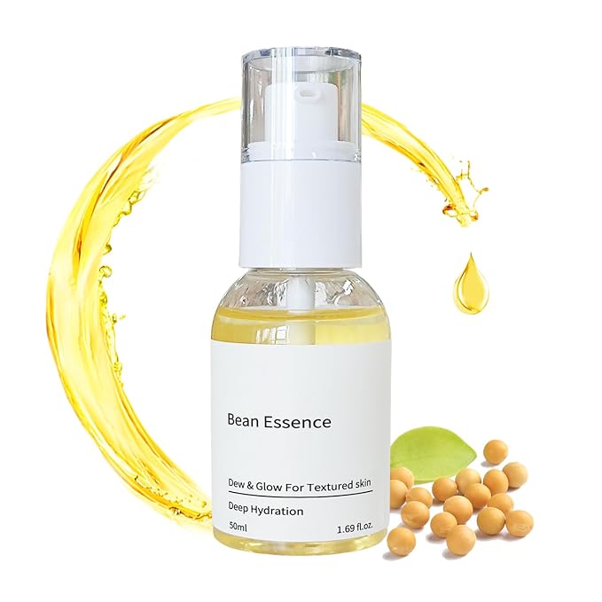 Korean Bean Essence Serum 1.01 Fl Oz, Exfoliating & Hydrating Facial Treatment with Hyaluronic Acid, for Glass Skin Care, 30ml Pack of 1 (01)