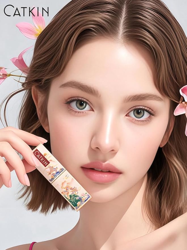 CATKIN Lip Balm Color Changing Lipstick Ultra Hydrating Lip Moistrurizer with Vitamin E Nourishing For Cracked & Dry Lips 0.12 oz C21