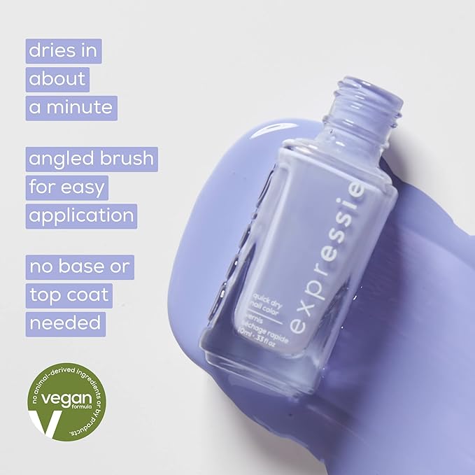 Essie expressie, Quick-Dry Nail Polish, 8-Free Vegan, Bright Vegan,