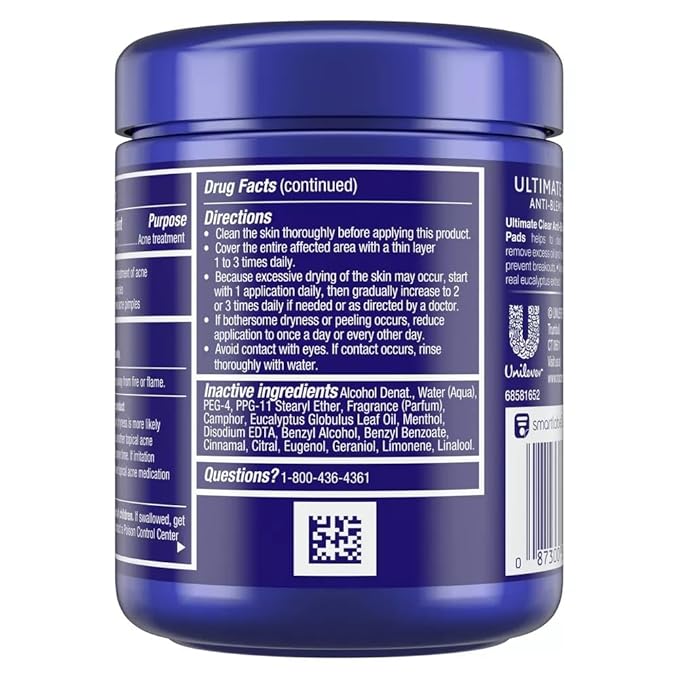 Noxzema ultimate clear pads anti