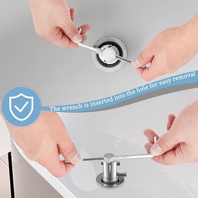 1.5 Inch Bathtub Drain Removal Tool, Bathtub Drain Extractor, Suitable for Removing Old, Damaged, Stubborn, Rusty Bathtub Drains, Strong Grip, No Slipping