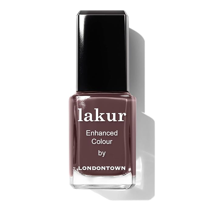 LONDONTOWN lakur Nail Polish - Chip-Resistant, Non-Toxic, Conditions & Hydrates Nails | Glossy Chocolate Brown, Teak, .40 fl oz