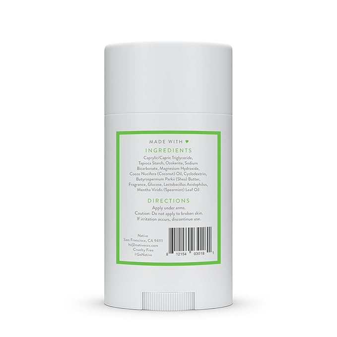 Native Deodorant Contains Naturally Derived Ingredients, 72 Hour Odor Control | Deodorant for Women and Men, Aluminum Free with Baking Soda, Coconut Oil and Shea Butter | Cucumber & Mint