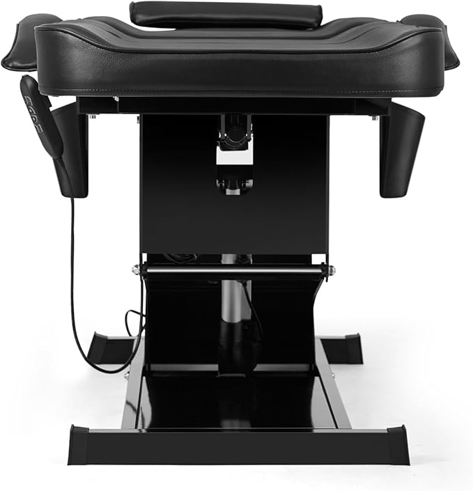 Artist hand Facial Bed for Esthetician Massage Table Beauty Bed Medical Aesthetic Tattoo Chair with 3 Motor Electrical Adjustments,Black