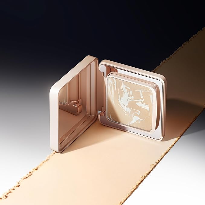 CARSLAN 2.0 Black Magnet Soft Focus Powder, Waterproof Translucent Pressed Setting Powder, 24H Longlasting Talc-Free Face Powder, Oil Control Compact Makeup,04 Warm Ivory For Dry&Com Skin, 0.28Oz