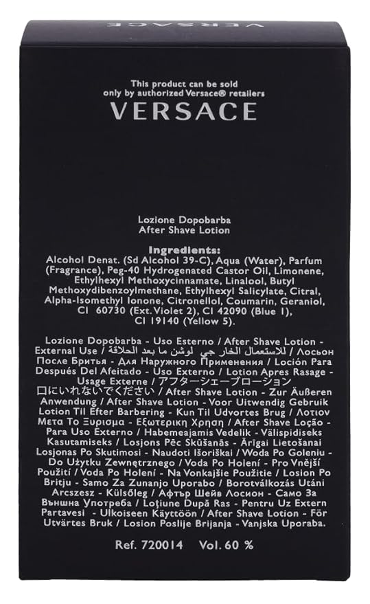 Versace Pour Homme for Men 3.4 oz After Shave Pour