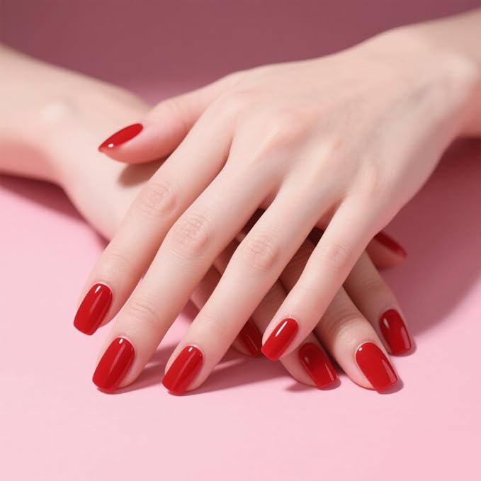 Short Square Nail Tips, SSWSBYKE 300pcs Soft Gel Nail Tips for Full Cover Pre-Shaped Acrylic Fake Nails Tips 15 Sizes Half Matte Press On Nails for Extension Home DIY Salon