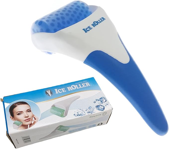 Ice Roller for Face,Cold Facial Massager for Eye Puffiness,Skin Care Tools for Migraine Relief and Blood Circulation (Blue)