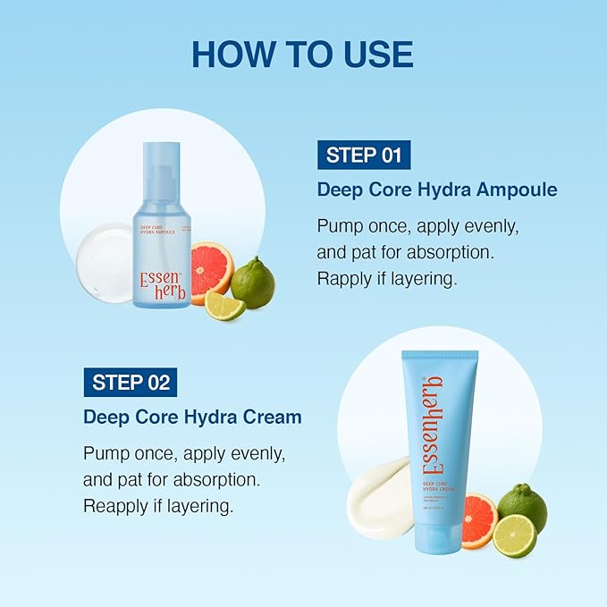 Deep Core Hydra Ampoule – Korean Skincare Moisture-Layering Serum with Hyaluronic Acid, Panthenol & Botanical Complex – Lightweight Hydration for Dry or Combination Skin – 4.05 fl oz (120ml)