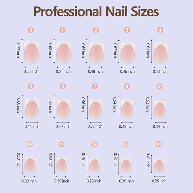 Misssix French Gel Nail Tips, 150Pcs French Tip Press on Nails Short Square Pink, No Need to File 3 in 1 Tips Pre-lasting, Fake Nails for Nail Art DIY 15 Sizes