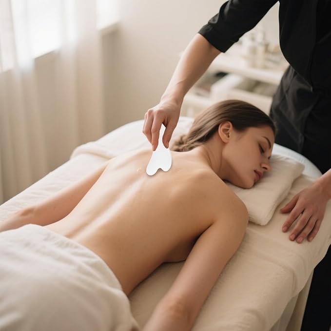 Jade Roller Gua Sha Beauty Pen Set, Face Roller Redness Reducing Skin Care Tools, Facial Tools for Face Massager,Relieve Fine Lines and Wrinkles,Self Care Gift for Women (White)