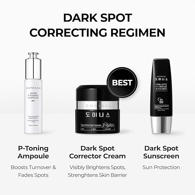 DOMINAS Dark Spot Corrector Cream | Advanced Formula with Niacinamide, TXA, Hexylresorcinol & Bakuchiol to Visibly Reduce Age Spots, Sun Spots & Uneven Tone | Korean Skincare (1.76 oz)