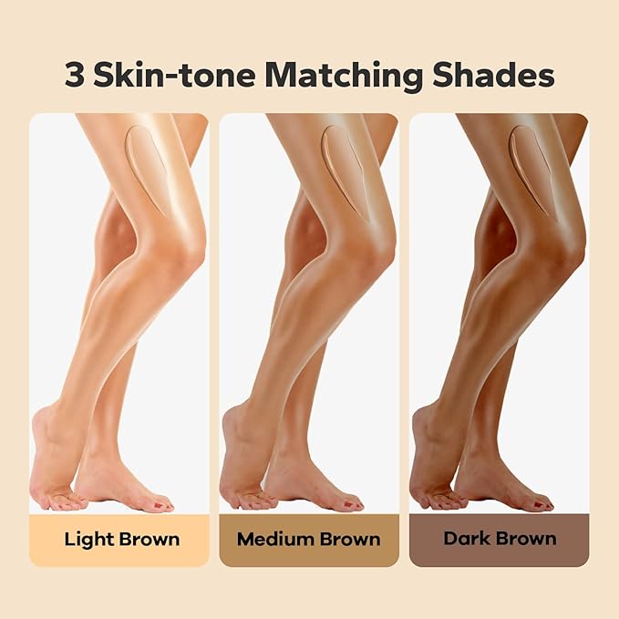 Kototo Tattoo Cover Up Makeup Waterproof (4.05 Fl Oz, Medium Brown), Long Lasting Leg & Body Foundation, Leg Makeup Waterproof No Transfer, Body Coverage Perfector for Scar & Skin Imperfections