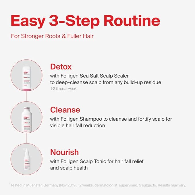 Dr.FORHAIR Folligen Shampoo | Korean Hair Care | Clarifying, Anti Dandruff, Scalp | For Hair Thickening & Fuller Looking, 16.91 fl oz