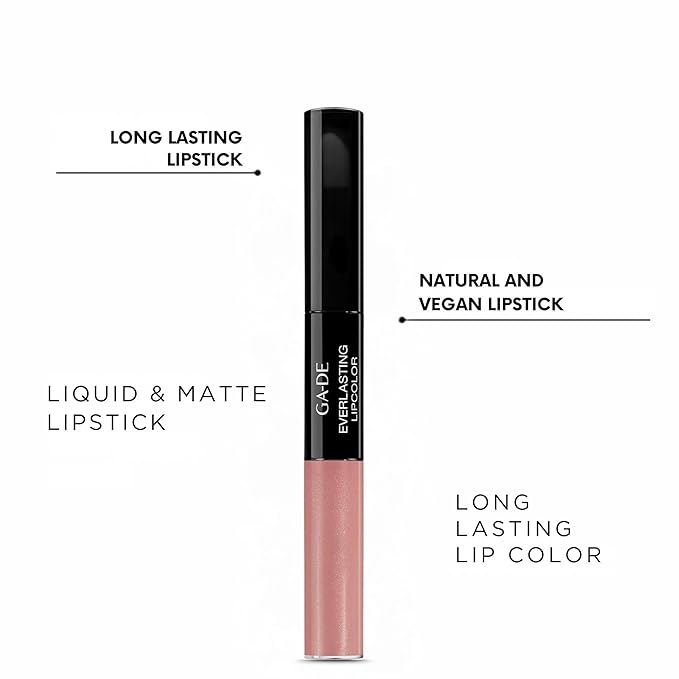 GA-DE Everlasting Lip Color, 35 - Full Coverage, Non-Oily, Moisturizing, Long Lasting Lipstick - Dries Quickly into Ultra-Thin Film - 0.28 oz