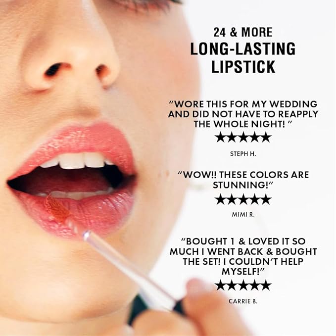 Jerome Alexander 24 & More Matte Liquid Lipstick – Long-Lasting, Ultra-Pigmented, Smudge-Resistant Matte Lip Color – Velvety Smooth Texture, No Feathering or Fading | Pomegranate