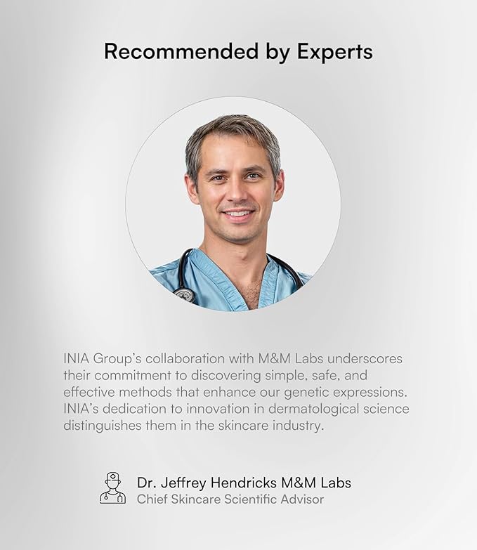 INIA Red Light Therapy Mask for Face, Glow Wireless LED Face Mask Light Therapy with Near-Infrared Red Light (NIR), Rechargeable and Ergonomic Design for Home & Travel