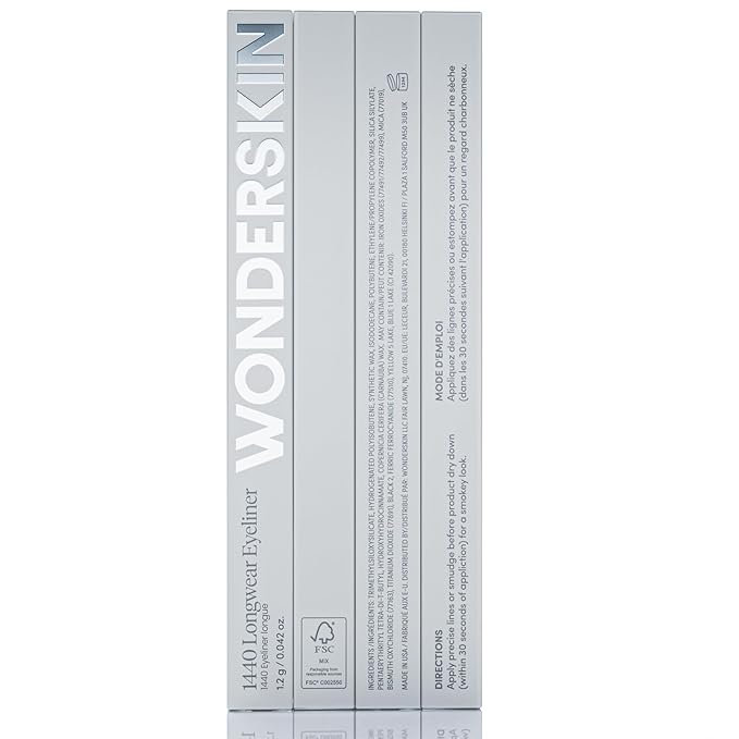 Wonderskin Eyeliner Pencil, 1440 Longwear Blue Eyeliner Pencil - Waterproof, Sharpenable & Smudge Proof
