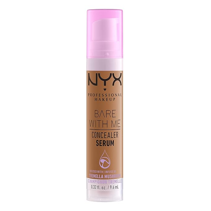NYX PROFESSIONAL MAKEUP Bare With Me Concealer Serum, Concealer Makeup For Up To 24Hr Hydration - Deep Golden