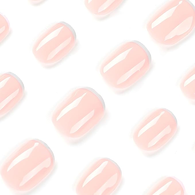 Colour French Tips Press On Nails Extra Short Square, Extra Short French Tip Nails, Designer Reusable Acrylic Nails Press Ons, Fake Nails With Glue On Nails, Daily Wea False Nails For Women