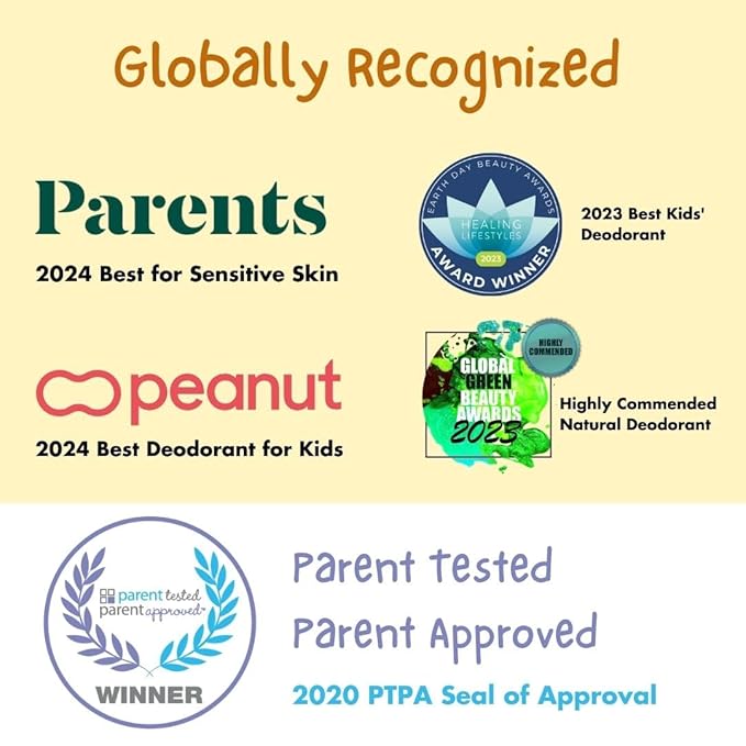 MONA BRANDS 100% Natural Deodorant for Kids | For Girls & Boys | Sensitive Skin | No Baking Soda | No Aluminum | Vegan, Non-GMO, Gluten and Cruelty free (2-PK VANILLA SPICE 1.76 Oz each)