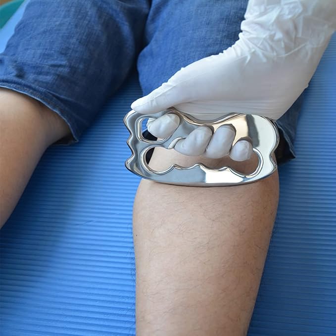 Gua sha Tool gua sha Stainless Steel iastm Tool Gussha Massage Tool Muscle Scraping Tool for Soft Tissue Therapy and Reduce Arms,Back, Legs, Neck Muscle Pain(J)…